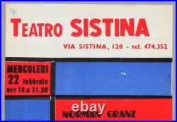 DUKE ELLINGTON mega rare vintage original Rome, Italy 1967 concert poster DUKE ELLINGTON mega rare vintage original Rome, Italy 1967 concert poster
