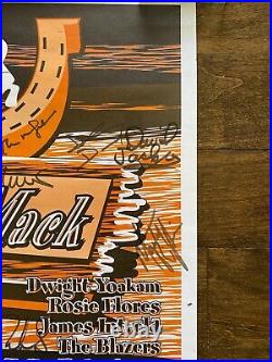 DWIGHT YOAKAM Concert Poster Artist Proof Multi Autograph ONE OF A KIND
