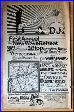 Dallas Texas 1979 Dj's Punk Rock Festival History Concert Poster New Wave Now