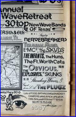 Dallas Texas 1979 Dj's Punk Rock Festival History Concert Poster New Wave Now