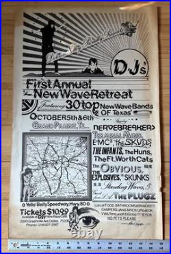 Dallas Texas 1979 Dj's Punk Rock Festival History Concert Poster New Wave Now