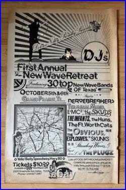Dallas Texas 1979 Dj's Punk Rock Festival History Concert Poster New Wave Now