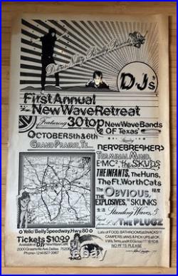 Dallas Texas 1979 Dj's Punk Rock Festival History Concert Poster New Wave Now