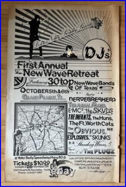 Dallas Texas 1979 Dj's Punk Rock Festival History Concert Poster New Wave Now