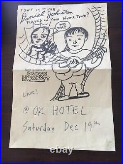 Daniel Johnston Concert Poster 1998 OK Hotel With Brown Whornet