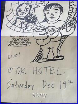 Daniel Johnston Concert Poster 1998 OK Hotel With Brown Whornet