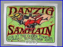Danzig Samhain Denver 1999 Concert Poster Silkscreen Kuhn Original Misfits