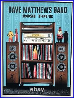 Dave Matthews Band Tour Poster 2021 concert dmb blue variant