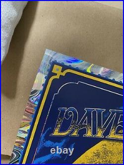 Dave Matthews Band White Swirl Foil Edition AP Concert Poster Noblesville