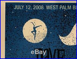 Dave Matthews band poster west palm beach concert dmb 2008 tour cruzan amp