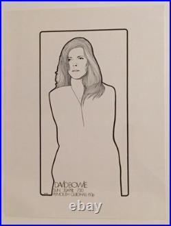 David Bowie Original Concert Poster April 30 1972 Plymouth V&a Exhibit Lp Vinyl