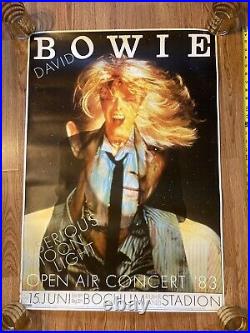 David Bowie Serious Moonlight Concert Poster Open Air 1983 Classic Rock Germany