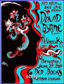 David Byrne Devotchka 2009 Red Rocks Concert Poster Silkscreen Original