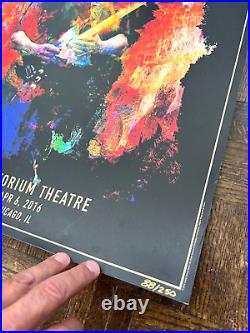 David Gilmour 2016 Tour Numbered Lithograph Poster Chicago Auditorium Concert
