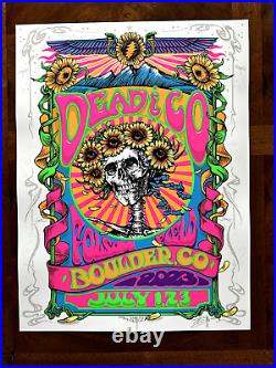 Dead & Co Boulder Co 2023 Original Silkscreen Concert Poster Biffle Embellished