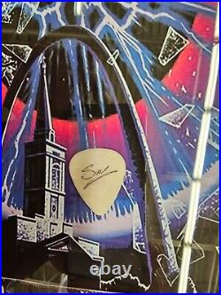 Def Leppard-St Louis Concert Poster & 4 Guitar Picks- Framed