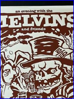 Degenerate Easter Bunny Drinking Beer in Park Melvins Original Concert Poster
