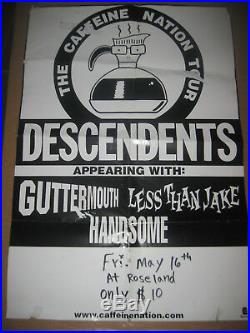Descendents Guttermouth Less Than Jake Concert Poster 97 Nyc Roseland Punk Rock