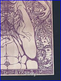 Diggers Bedrock One Original AOR Psychedelic Naked People 1967 Concert Poster