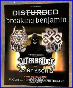 Disturbed Breaking Benjamin Red Rocks 2016 Original Concert Poster Colorado