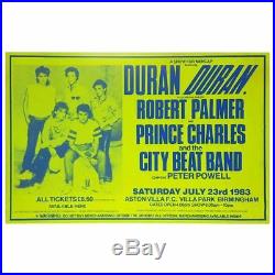 Duran Duran 1983 Aston Villa FC Concert Poster (UK)
