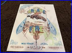 EARLY Arcade Fire concert poster 2005 Seattle, WA S&N 282/375 Paramount Theater