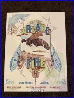 EARLY Arcade Fire concert poster 2005 Seattle, WA S&N 282/375 Paramount Theater