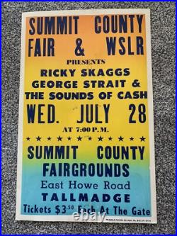 EARLY GEORGE STRAIT CONCERT POSTER 1982 Original