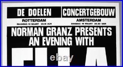 ELLA FITZGERALD rare vintage original Amsterdam 1974 concert poster HUGE