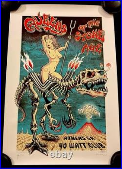 EMEK Queens of the Stone Age Athens GA 2003 Screen Print Concert Poster Art S/D