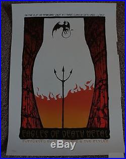 Eagles Of Death Metal Malleus silkscreen concert poster 2008