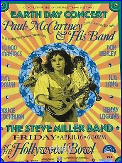 Earth Day at the Bowl with Paul McCartney Steve Miller Original Concert Poster