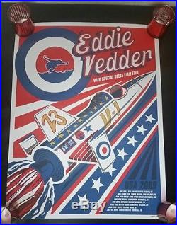 Eddie Vedder 2009 Concert Rocket Poster Klausen Pearl Jam