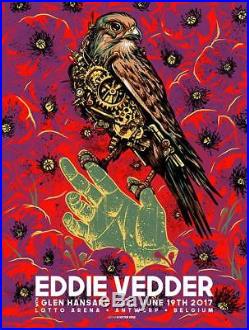 Eddie Vedder Concert Poster 6/19/17 Antwerp Belgium Purple Variant Pearl Jam PJ
