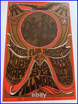 Electric Flag Steve Miller Original BG Concert Poster Fillmore Mint From 1969