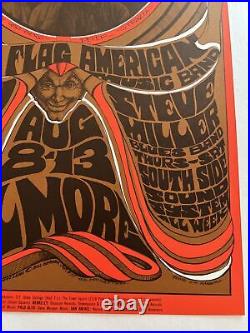 Electric Flag Steve Miller Original BG Concert Poster Fillmore Mint From 1969