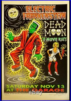 Electric Frankenstein Garage Hollywood Original Concert Poster Signed 1999 Electric Frankenstein Garage Hollywood Original Concert Poster Signed 1999