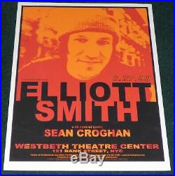 Elliott Smith Sean Croghan Original 1999 New York City Concert Poster Print