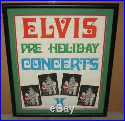 Elvis Presley Las Vegas Hilton Pre Holiday Concerts Poster Framed