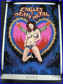 Emek Original Signed 2004 Eagles of Death Metal LE Silkscreen Concert Poster
