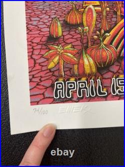 Emek Signed LE 2016 Coachella Bio-Bots 74/100 Rare Silkscreen Concert Poster
