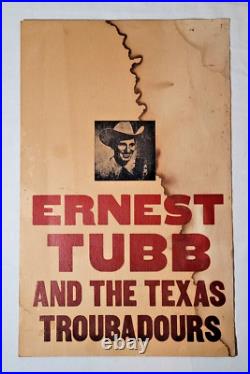 Ernest Tubb and the Texas Troubadours Concert Poster Original RARE