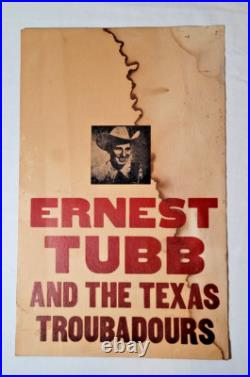 Ernest Tubb and the Texas Troubadours Concert Poster Original RARE