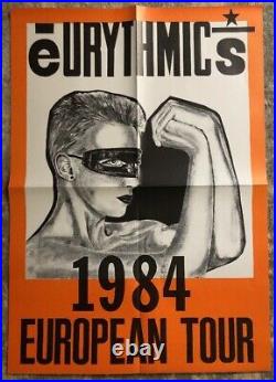 Eurythmics Vintage Poster 1984 European Tour Original Music Pin-up Concert Promo