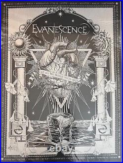 Evanescence Concert Poster 2023 Silk Screened Original MINT Stored Flat