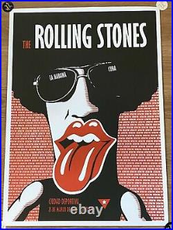 Exceptional Rolling Stones Concert Poster from Havana Officially Stamped