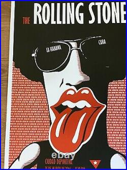 Exceptional Rolling Stones Concert Poster from Havana Officially Stamped