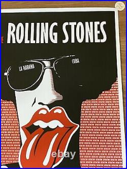 Exceptional Rolling Stones Concert Poster from Havana Officially Stamped