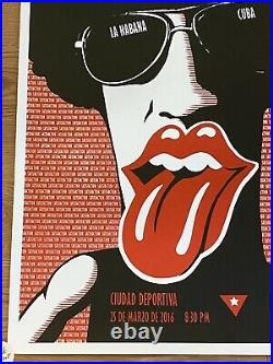 Exceptional Rolling Stones Concert Poster from Havana Officially Stamped