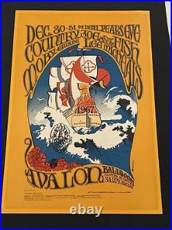 FD Avalon Ballroom New Year's Eve 1967 Original Concert Poster Lee Michaels